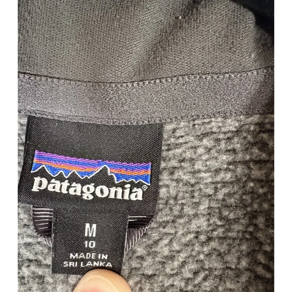 Patagonia Better Sweater Boys Medium 10 Gray Stonewash 1/4 Zip Pullover Fleece